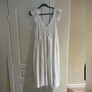 Free People White Linen Dress